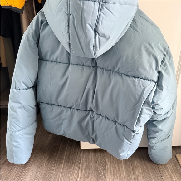 Sky Blue Women's Puffer Jacket (oversized) - Picture 4 of 4